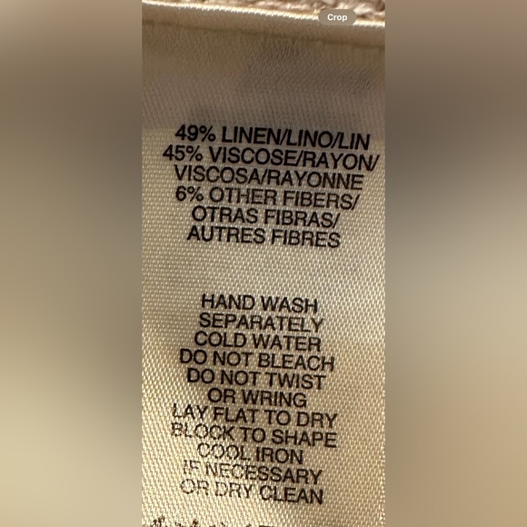 NWT - DKNY Heathered Linen Blend Woven Sweater With Gold Threading - Siz… - Picture 7 of 7